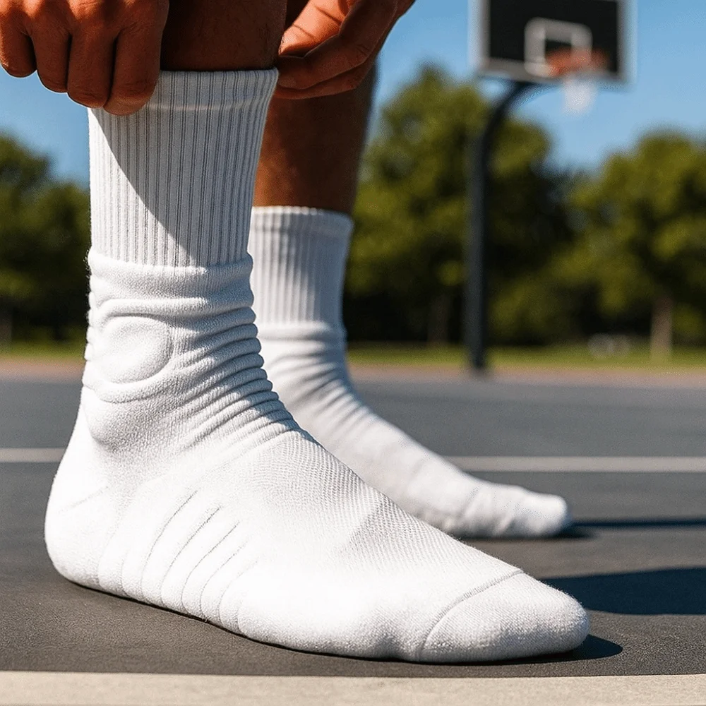 6Pairs White and Black Basketball Crew Sock Breathable Thicken Athletic Sock Bottom of Towel Non-slip Compression Sock Athletic
6Pairs White and Black Basketball Crew Sock Breathable Thicken Athletic Sock Bottom of Towel Non-slip Compression Sock Athletic