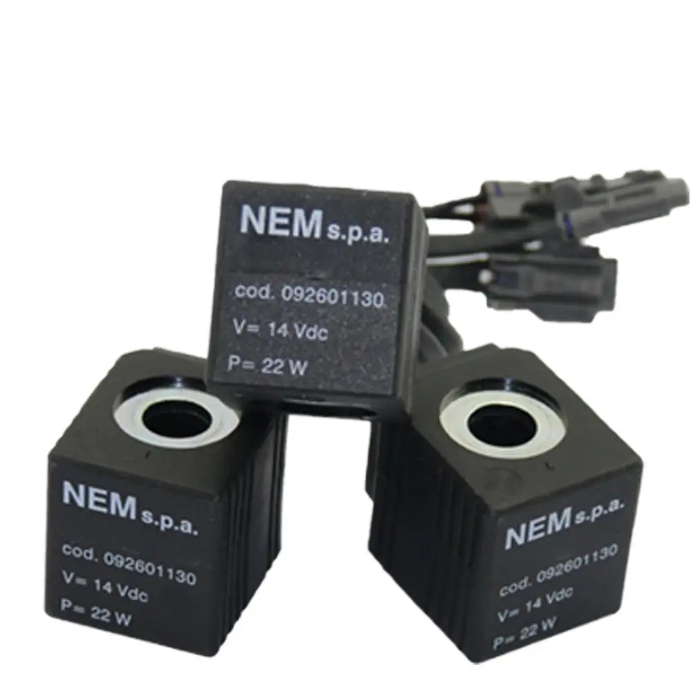 Excavator part NEM Solenoid Valve Coil for hydraulic pump 092601130(14VDC) for FR65/FR85 RTS
Excavator part NEM Solenoid Valve Coil for hydraulic pump 092601130(14VDC) for FR65/FR85 RTS