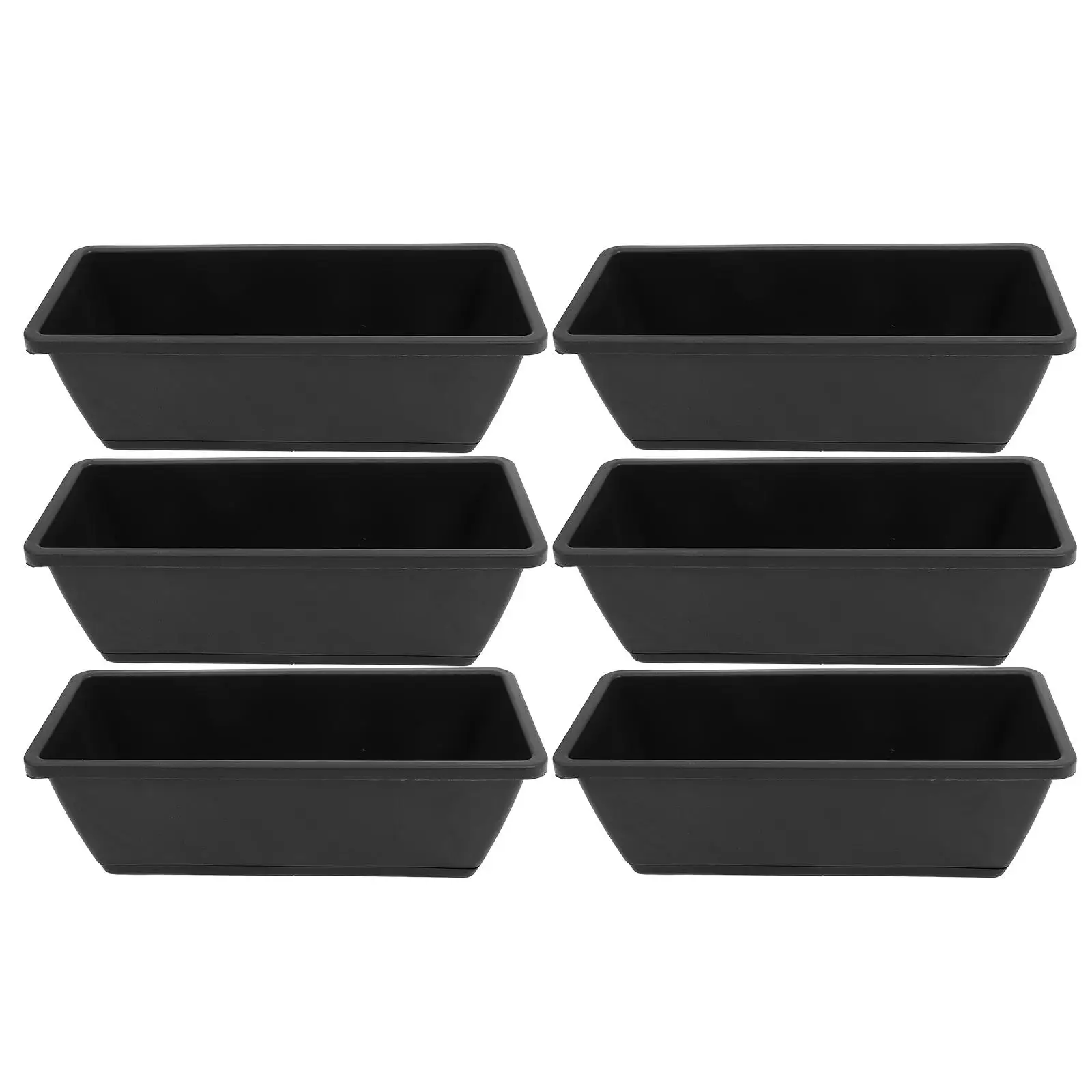 6 Pcs Rectangular Flower Pot Durable Plastic Garden Balcony Planters Drainage Holes Water Spout Easy Use Outdoor Planter
6 Pcs Rectangular Flower Pot Durable Plastic Garden Balcony Planters Drainage Holes Water Spout Easy Use Outdoor Planter