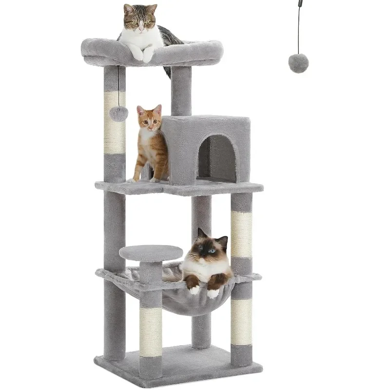 45.7" Cat Tree for Indoor Cats, 5-Level Cat Tower for Large Cats with Metal Frame Large Hammock (17.3"x15.3")
45.7" Cat Tree for Indoor Cats, 5-Level Cat Tower for Large Cats with Metal Frame Large Hammock (17.3"x15.3")