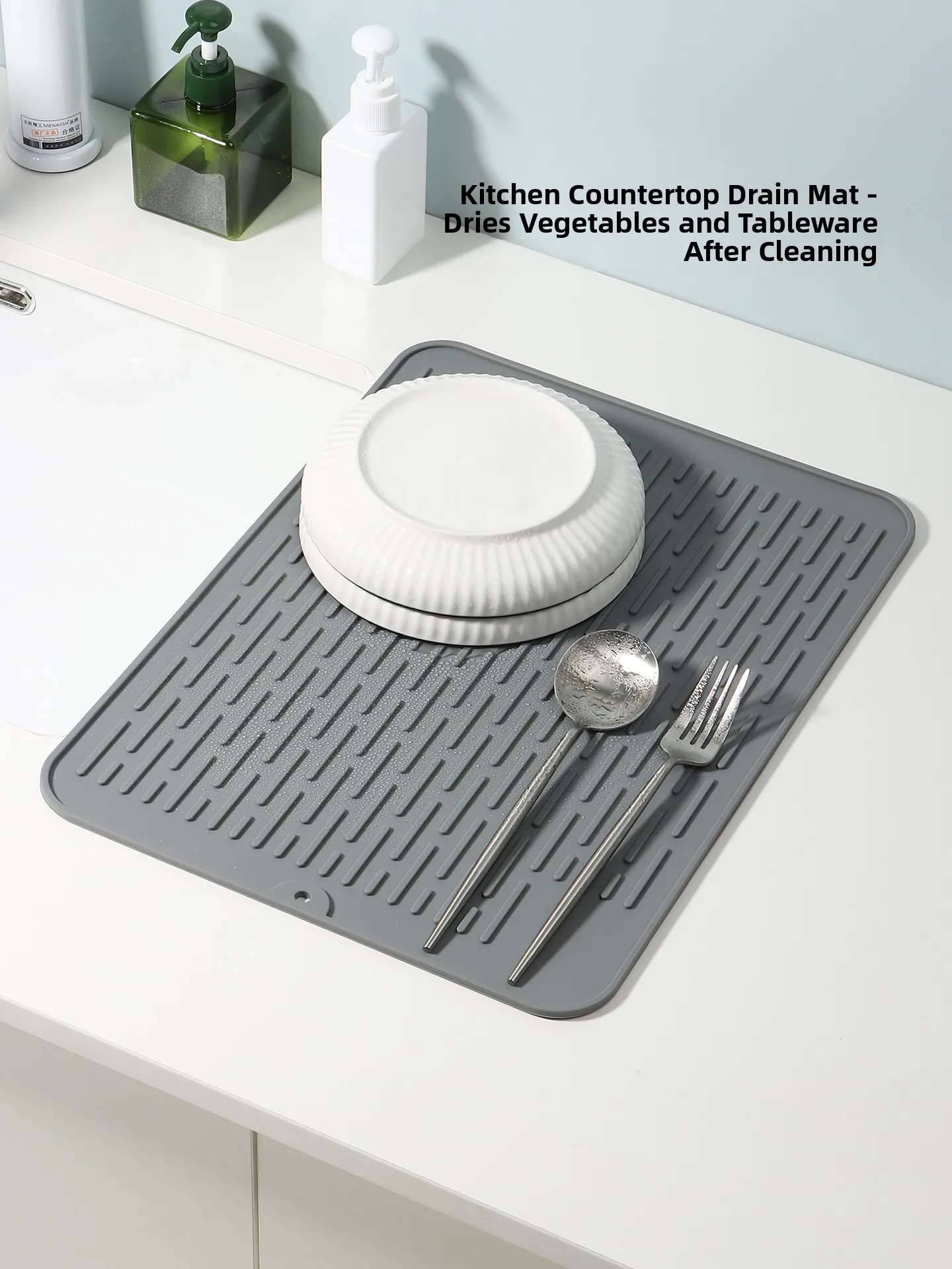 Food Grade Silicone Drain Mat Kitchen Countertop Cup Washing Special Pad Multi Function Pot Lid Pad Cutting Board Anti Slip Pad
Food Grade Silicone Drain Mat Kitchen Countertop Cup Washing Special Pad Multi Function Pot Lid Pad Cutting Board Anti Slip Pad
