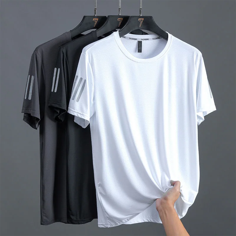 Men's Casual T-shirt Ice Silk Quick Drying Summer New Breathable Top Loose Round Neck Comfortable T-shirt
Men's Casual T-shirt Ice Silk Quick Drying Summer New Breathable Top Loose Round Neck Comfortable T-shirt