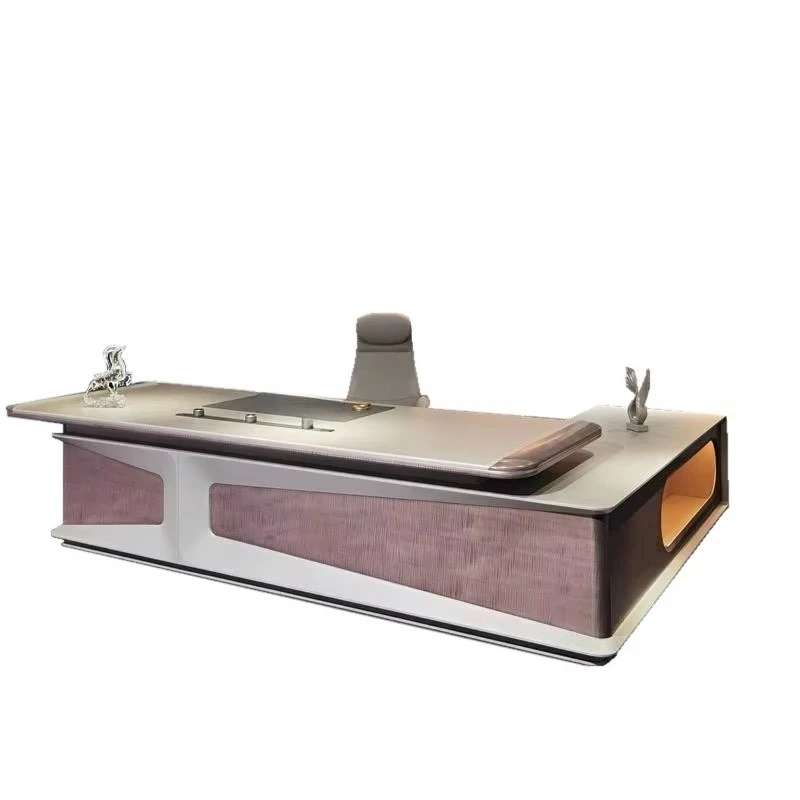 Boss high-end large office desk and chair set PVC paint-free high-quality hardware accessories
Boss high-end large office desk and chair set PVC paint-free high-quality hardware accessories