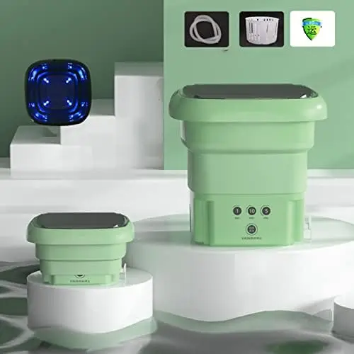 Portable Washing Machine Dryer Comb with Drain Basket Pipe Folding Washing Machine Integrated Mini Underware Washer Blue Ray for
Portable Washing Machine Dryer Comb with Drain Basket Pipe Folding Washing Machine Integrated Mini Underware Washer Blue Ray for