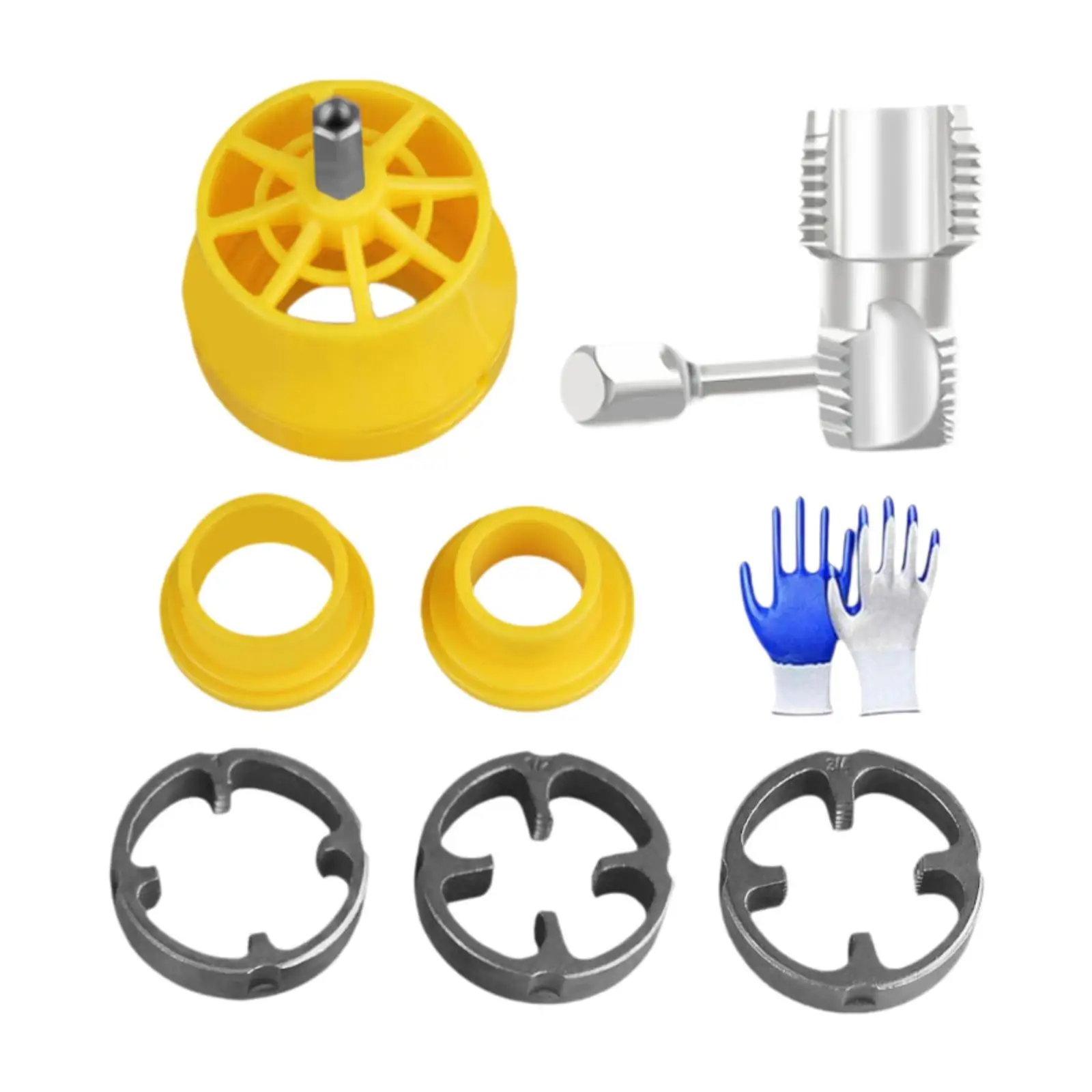 PVC Pipe Threader Kit Hand Tool Easy to Use Multifunction Thread Maker Tools for Electric Drill Garage Indoor Outdoor Household
PVC Pipe Threader Kit Hand Tool Easy to Use Multifunction Thread Maker Tools for Electric Drill Garage Indoor Outdoor Household