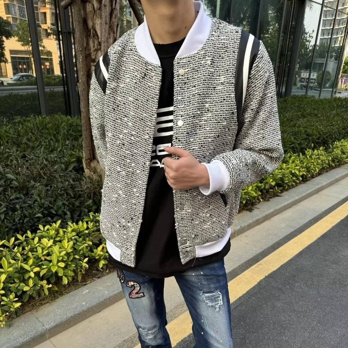 Trendy Small Fraance Sle Baseball Jaet Couples Loose Fit Spring Autumn Long Sve Embroidered Knitted Lazy Sle Top
Trendy Small Fraance Sle Baseball Jaet Couples Loose Fit Spring Autumn Long Sve Embroidered Knitted Lazy Sle Top