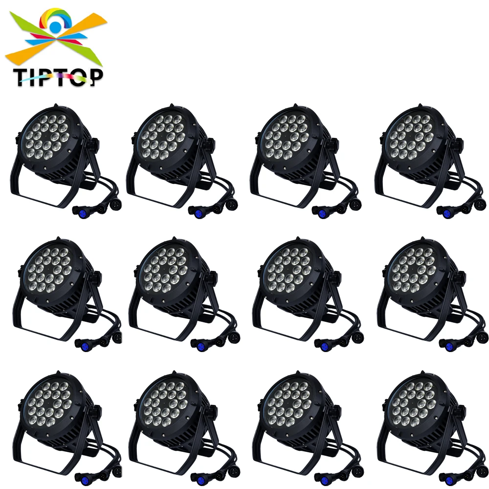 TIPTOP 12 PACK 18x18W RGBW Yellow Ultraviolet-visible LED DJ PAR Light IP65 DMX Waterproof PAR 64 Stage Lighting Thick Housing
TIPTOP 12 PACK 18x18W RGBW Yellow Ultraviolet-visible LED DJ PAR Light IP65 DMX Waterproof PAR 64 Stage Lighting Thick Housing