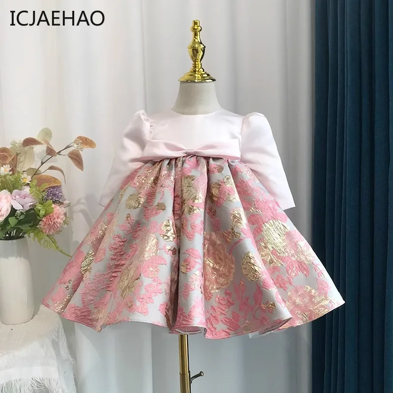 Kids Elegant Beading Christening Dresses First Birthday Floral Clothes for Baby Children Flower Girl Ball Gowns with Big Bow
Kids Elegant Beading Christening Dresses First Birthday Floral Clothes for Baby Children Flower Girl Ball Gowns with Big Bow