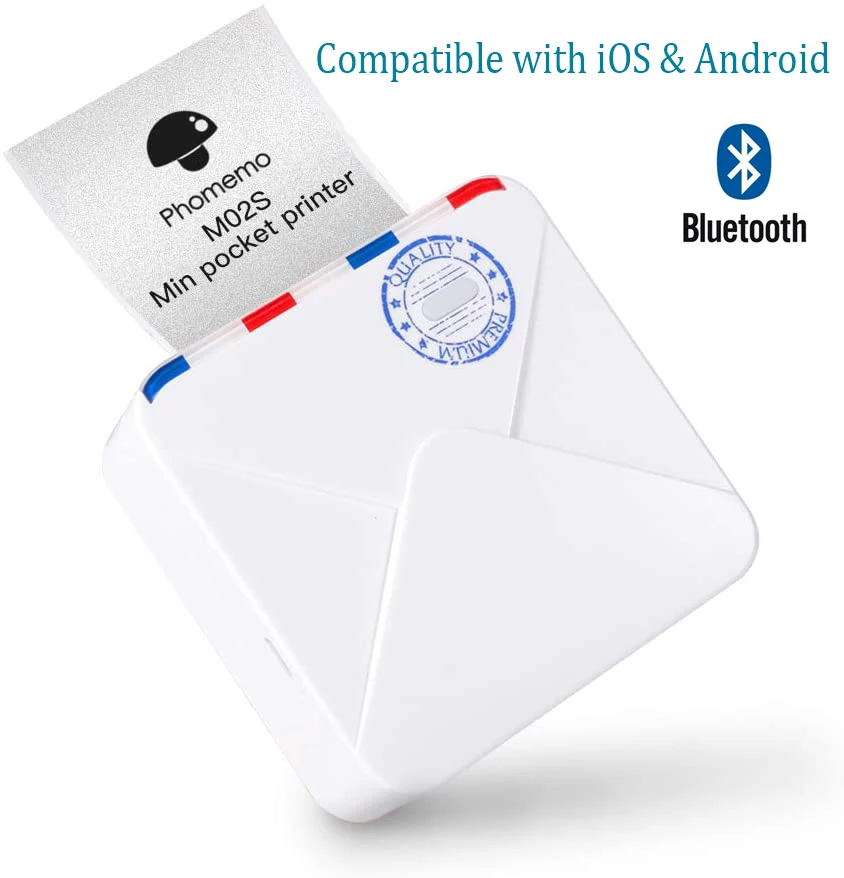 Phomemo M02S Portable Thermal Label Printer 304dpi Wireless Bluetooth Label Maker Machine Inkless Barcode Stationery Printer
Phomemo M02S Portable Thermal Label Printer 304dpi Wireless Bluetooth Label Maker Machine Inkless Barcode Stationery Printer