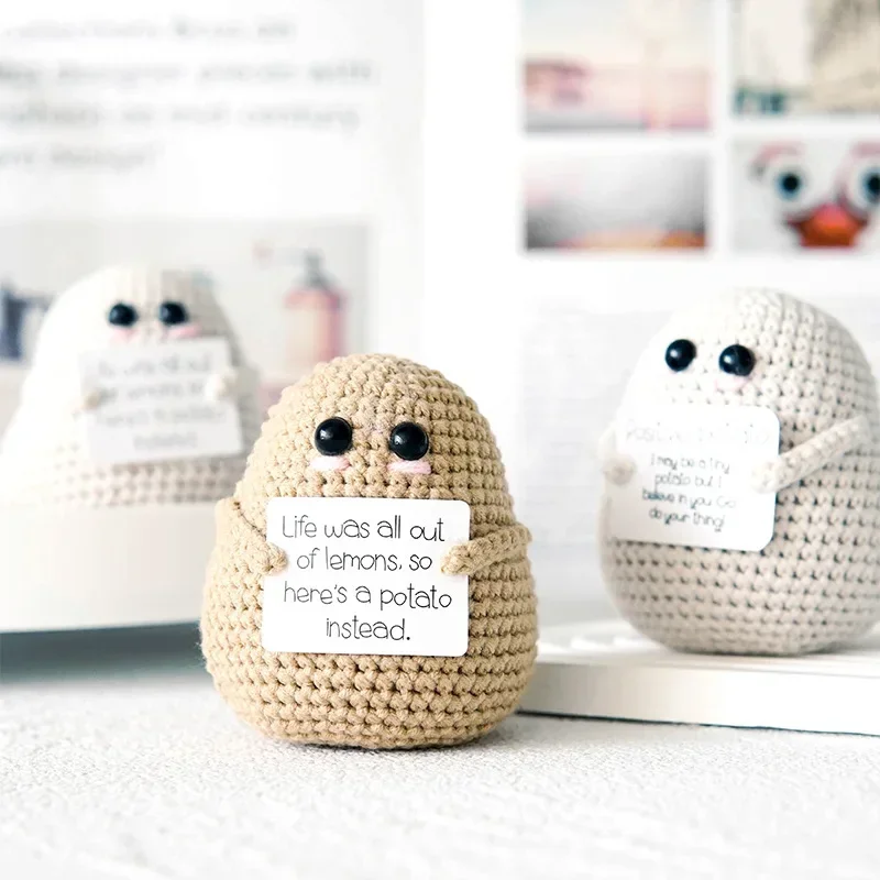 Positive Cute Potato Home Room Decor Mini Handmade Plush Ornament Knitting Wool Yarn Doll Birthday Gifts Room Decorations
Positive Cute Potato Home Room Decor Mini Handmade Plush Ornament Knitting Wool Yarn Doll Birthday Gifts Room Decorations