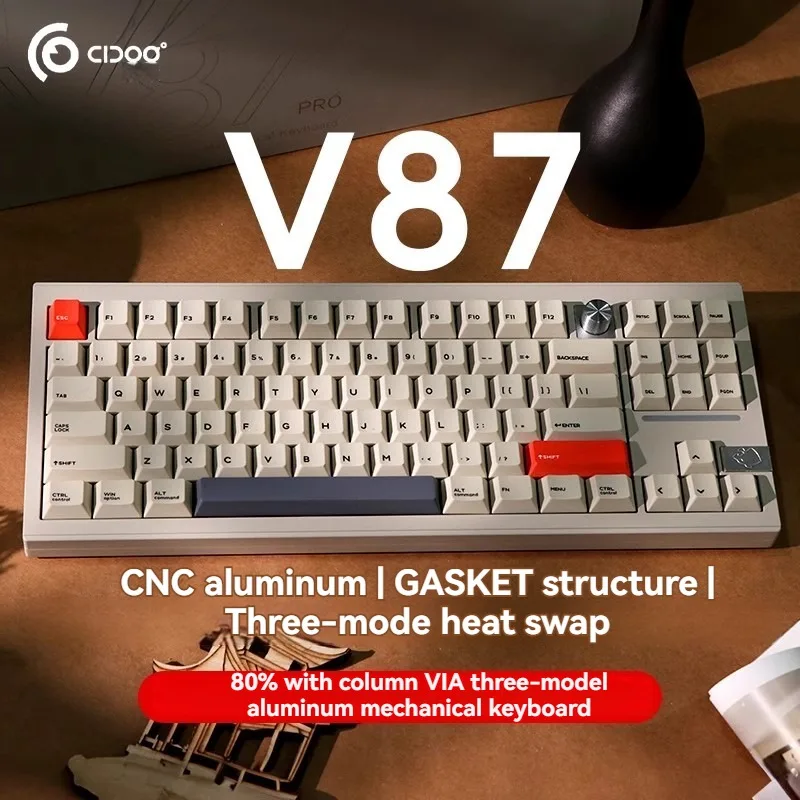 V87 Customized Mechanical Keyboard Aluminum Three-Mode Gasket Bluetooth Wireless VIA Hot Swap RGB Gaming Mechanical Keyboard PC
V87 Customized Mechanical Keyboard Aluminum Three-Mode Gasket Bluetooth Wireless VIA Hot Swap RGB Gaming Mechanical Keyboard PC