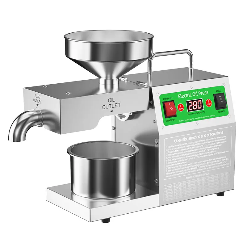 Automatic Oil Press Machine, 500W Heavy Duty for Coconut/Almond/Walnut, Food Grade Stainless Steel, Automatic Oil Extractor
Automatic Oil Press Machine, 500W Heavy Duty for Coconut/Almond/Walnut, Food Grade Stainless Steel, Automatic Oil Extractor