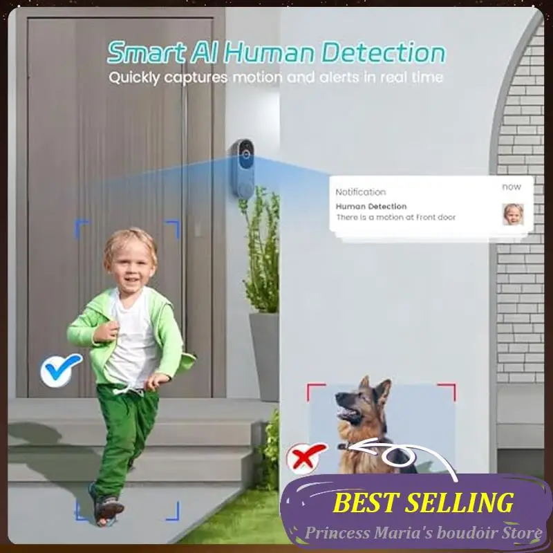 AB30-1080P Smart Wireless Video Doorbell Camera, Home Security With Intelligent Human Detection,Real-Time Alert, 2.4Ghz Wi-Fi
AB30-1080P Smart Wireless Video Doorbell Camera, Home Security With Intelligent Human Detection,Real-Time Alert, 2.4Ghz Wi-Fi