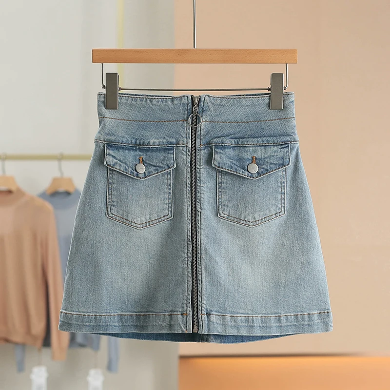 High Waist A-Line Denim Skirt Casual Simple Style Spring New Women's Fashion Cotton Blend Comfortable Fit Short Skirt
High Waist A-Line Denim Skirt Casual Simple Style Spring New Women's Fashion Cotton Blend Comfortable Fit Short Skirt