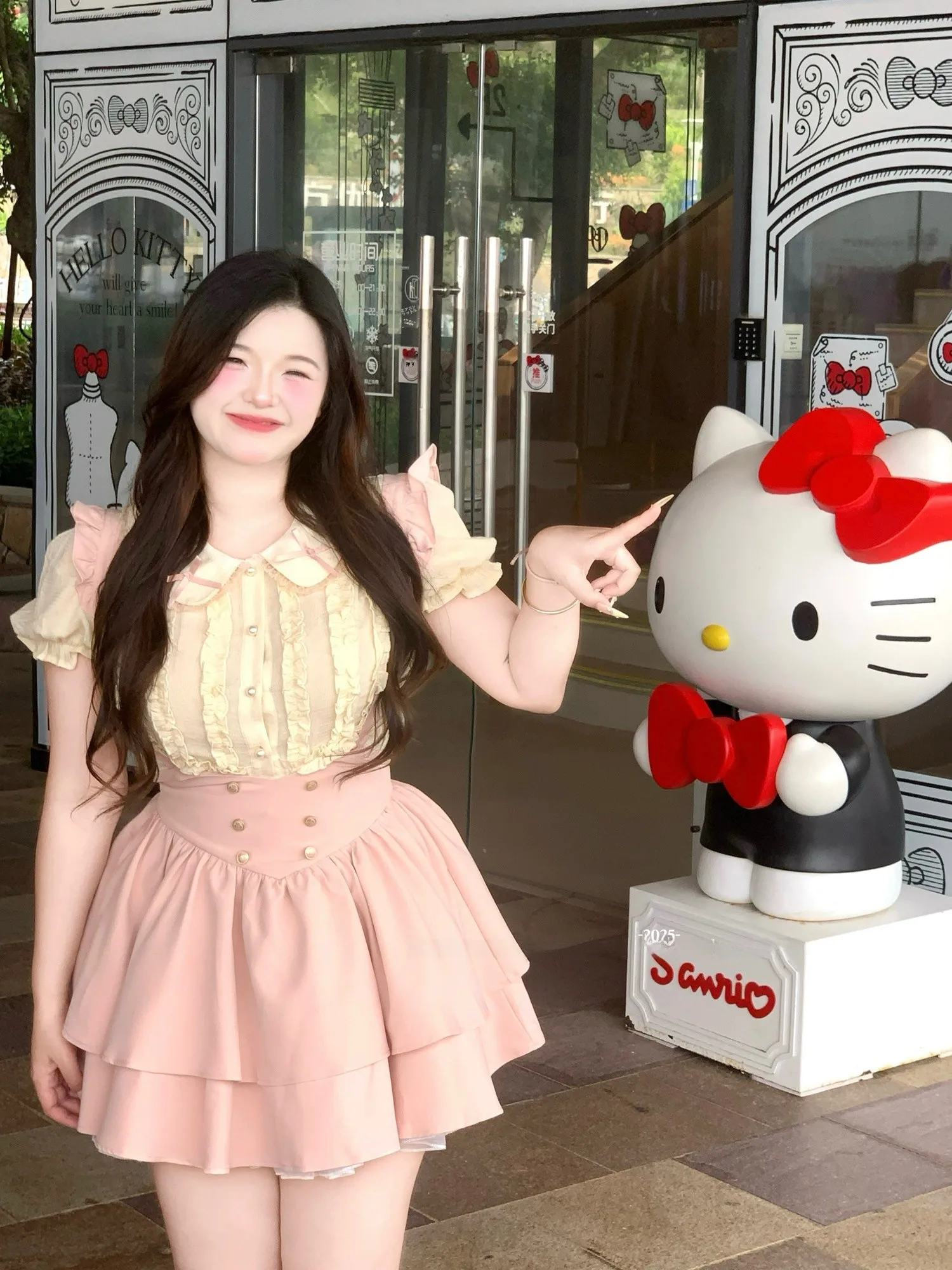 Sweet Cherry Island Girl Fat Girl Cute Girl Doll Collar Flying Sleeve Overalls Set Summer Fashion plus Size Women's Skirt
Sweet Cherry Island Girl Fat Girl Cute Girl Doll Collar Flying Sleeve Overalls Set Summer Fashion plus Size Women's Skirt