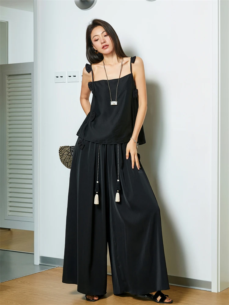 Bla Fringed Wide Leg Pants Women's High Waist Drapey Straight Cut Long Pants Spring Season Original Sle l Waist
Bla Fringed Wide Leg Pants Women's High Waist Drapey Straight Cut Long Pants Spring Season Original Sle l Waist