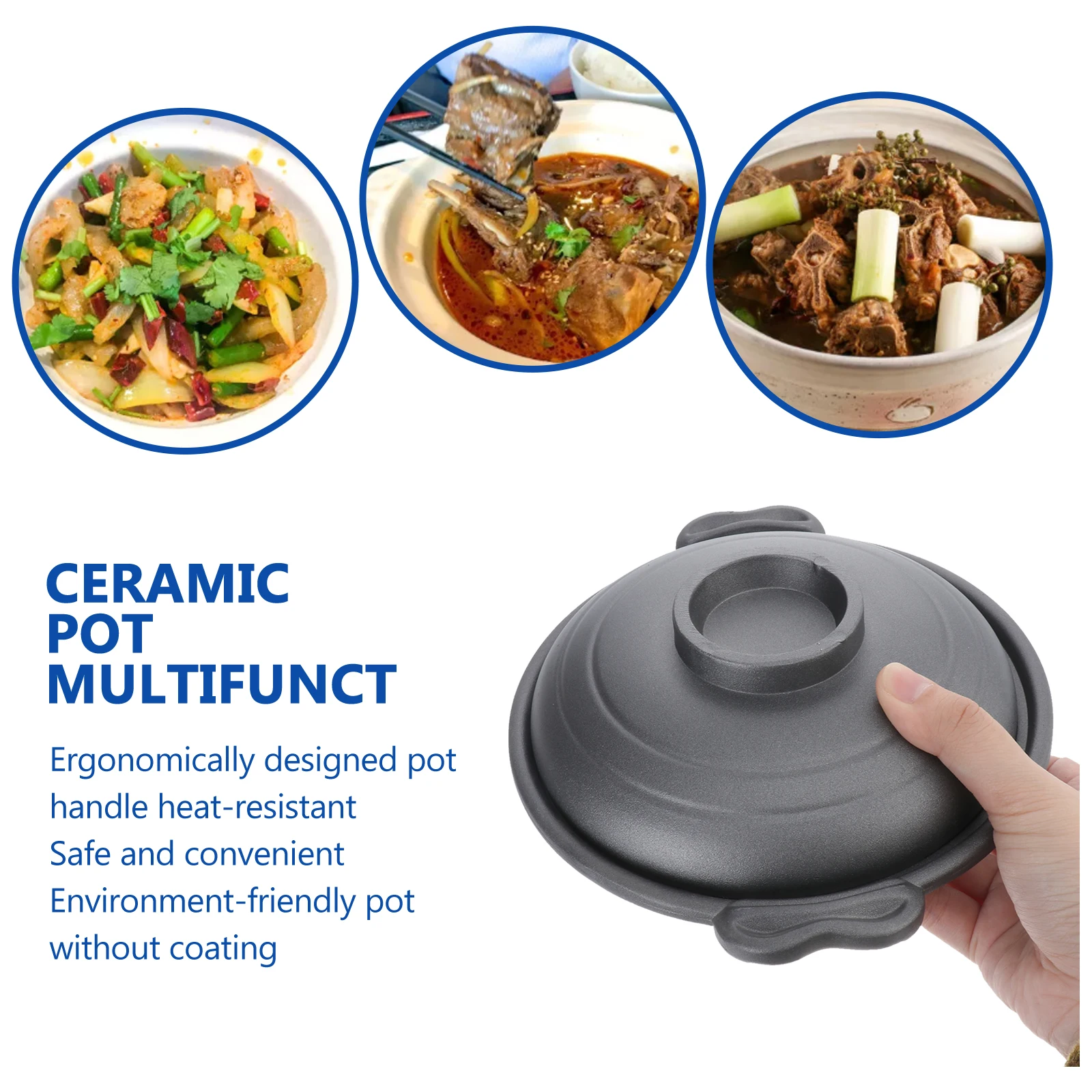 1pc Non-Stick Ceramic Stew Pot Thick Wall Heat Resistant Cooking Pot Kitchenware Affordable Casserole
1pc Non-Stick Ceramic Stew Pot Thick Wall Heat Resistant Cooking Pot Kitchenware Affordable Casserole