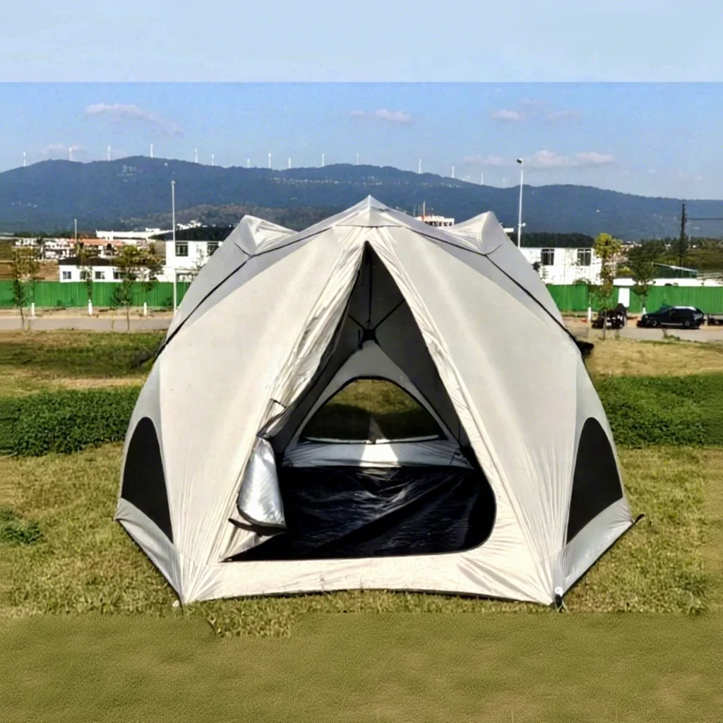 Outdoor Portable Folding Camping Tent Equipment Seaside Beach Park Quick-Set Complete Sunshade Rainproof Six-Camp 420D Silver
Outdoor Portable Folding Camping Tent Equipment Seaside Beach Park Quick-Set Complete Sunshade Rainproof Six-Camp 420D Silver