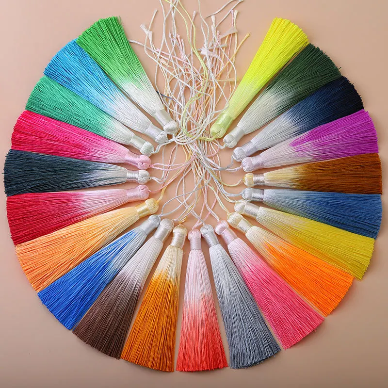 10cm Matte Gradient Color Tassels Bookmarks Jewelry Pendants Hanging Spike Clothing Decorative Accessories Curtain Hangings
10cm Matte Gradient Color Tassels Bookmarks Jewelry Pendants Hanging Spike Clothing Decorative Accessories Curtain Hangings