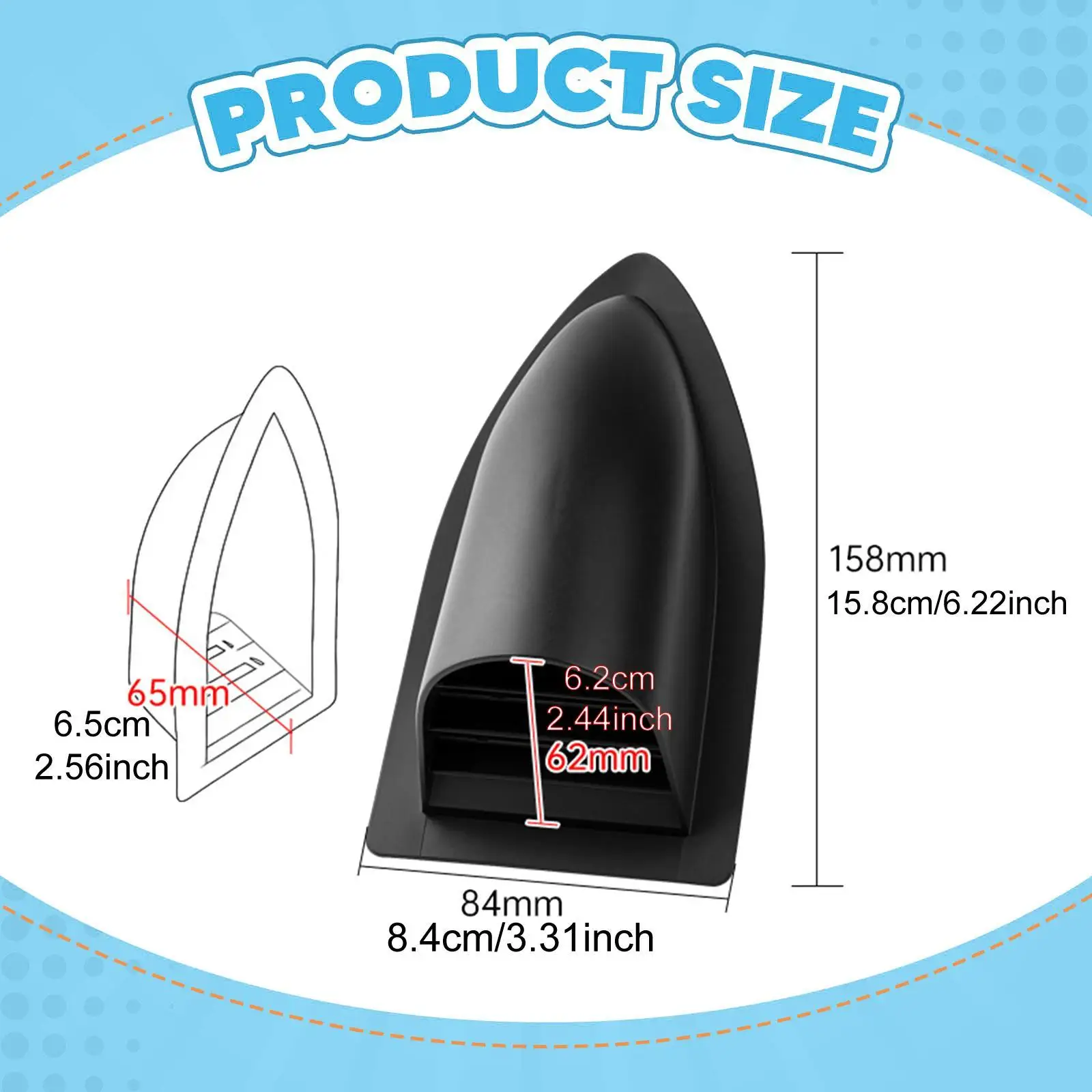 Yacht Indoor Outdoor Air Vent Cover Plastic V Shaped Flow Channel Waterproof Exhaust Cap for Marine Boat Accessories
Yacht Indoor Outdoor Air Vent Cover Plastic V Shaped Flow Channel Waterproof Exhaust Cap for Marine Boat Accessories