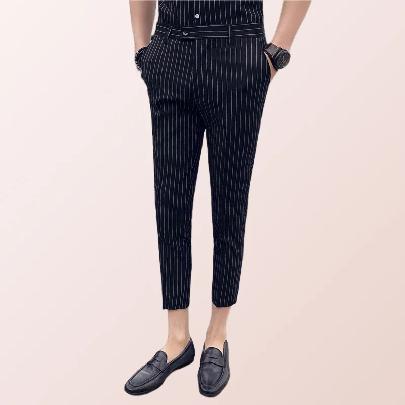 Spring and Summer Trendy Men's British Casual Striped Cropped Suit Pants Cropped Casual Men's Trousers dress pants men
Spring and Summer Trendy Men's British Casual Striped Cropped Suit Pants Cropped Casual Men's Trousers dress pants men