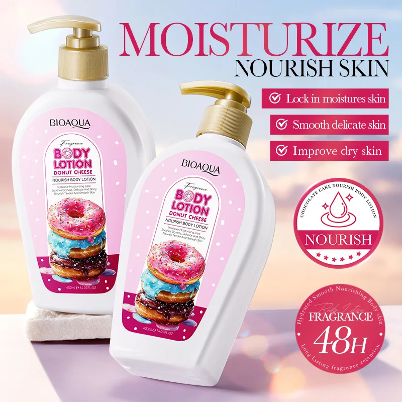 Donut Cheese Body Lotion moisturizes and nourishes the skin, preventing dryness and itching, while leaving a lasting fragrance
Donut Cheese Body Lotion moisturizes and nourishes the skin, preventing dryness and itching, while leaving a lasting fragrance