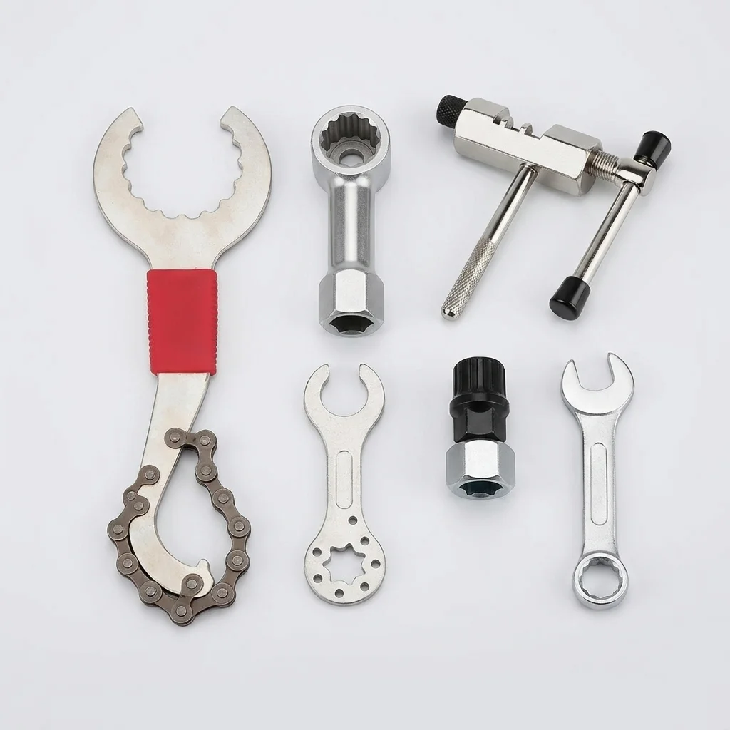 6pcs Bicycle Repair Tool Set Chain Whip Cassette Remover Bottom Bracket Wrench Flywheel Removal Kit for MTB Road Bike
6pcs Bicycle Repair Tool Set Chain Whip Cassette Remover Bottom Bracket Wrench Flywheel Removal Kit for MTB Road Bike