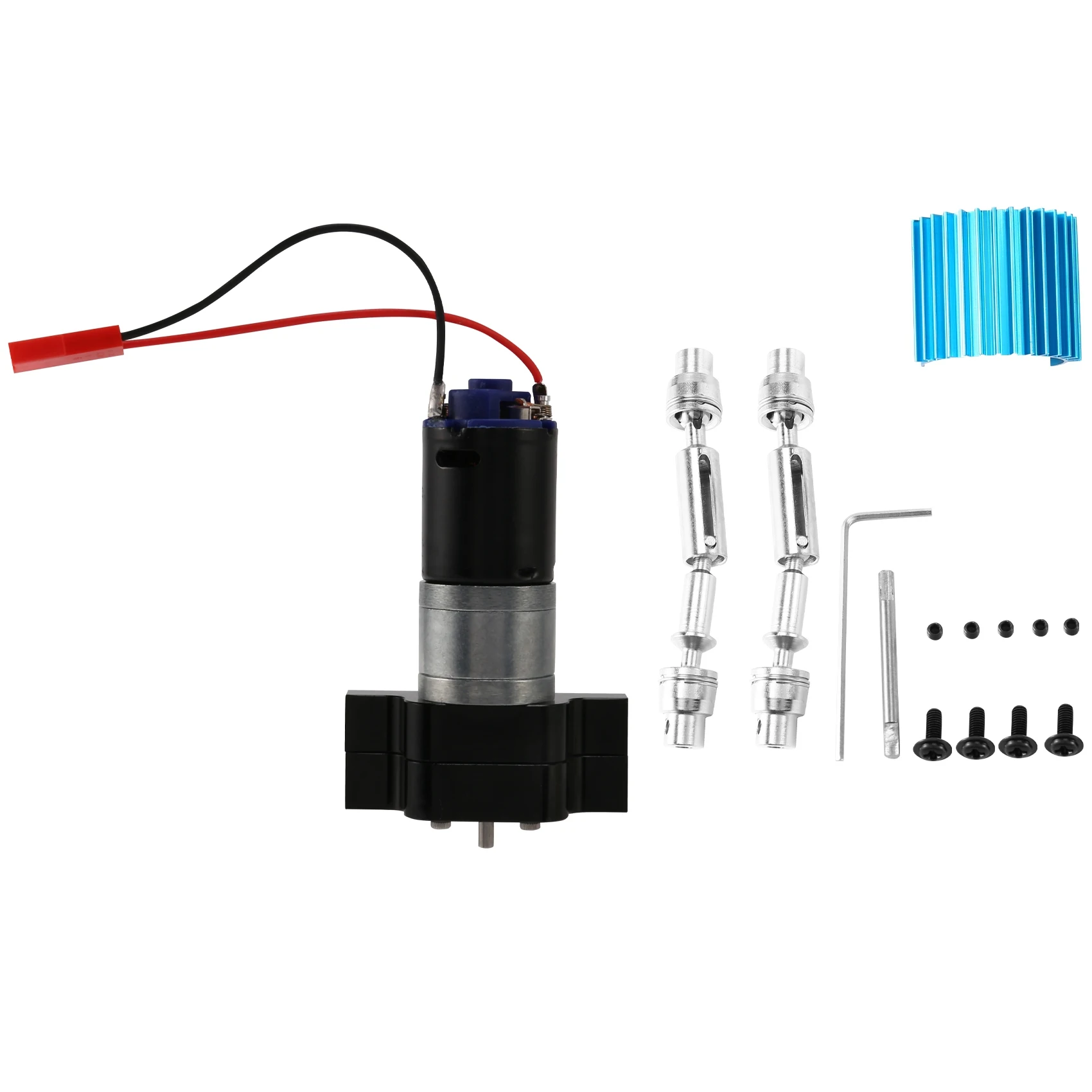WOTT Metal Transmission Gearbox 370 Motor with Drive Shaft Upgrade Accessories for WPL C14 C24 B24 B36 MN D90 MN99S RC Car,Black
WOTT Metal Transmission Gearbox 370 Motor with Drive Shaft Upgrade Accessories for WPL C14 C24 B24 B36 MN D90 MN99S RC Car,Black