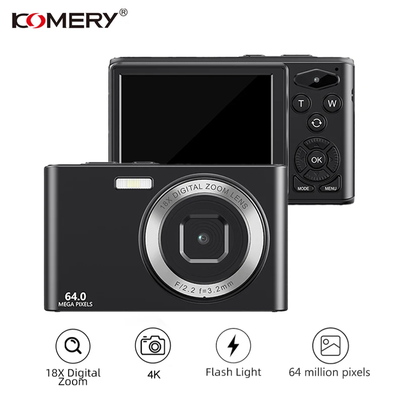 Цифровая камера Komery с 2,4-дюймовым экраном, записью 4K Ultra HD, 20-кратным цифровым зумом, спортивная камера, 64-мегапиксельная камера, поддержка видео.
Цифровая камера Komery с 2,4-дюймовым экраном, записью 4K Ultra HD, 20-кратным цифровым зумом, спортивная камера, 64-мегапиксельная камера, поддержка видео.