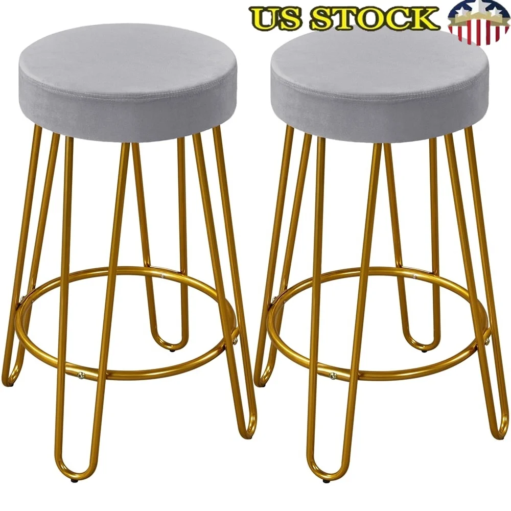 Velvet Counter Height Bar Stool Set of 2 Sturdy Metal Legs Comfortable Padded Seat Space Saving Kitchen Dining Room Furniture
Velvet Counter Height Bar Stool Set of 2 Sturdy Metal Legs Comfortable Padded Seat Space Saving Kitchen Dining Room Furniture