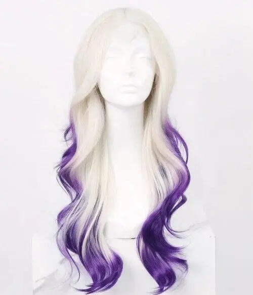 Long Lace Front Wig Two Tone Body Wave Blonde to Purple Wigs Cosplay Halloween
Long Lace Front Wig Two Tone Body Wave Blonde to Purple Wigs Cosplay Halloween