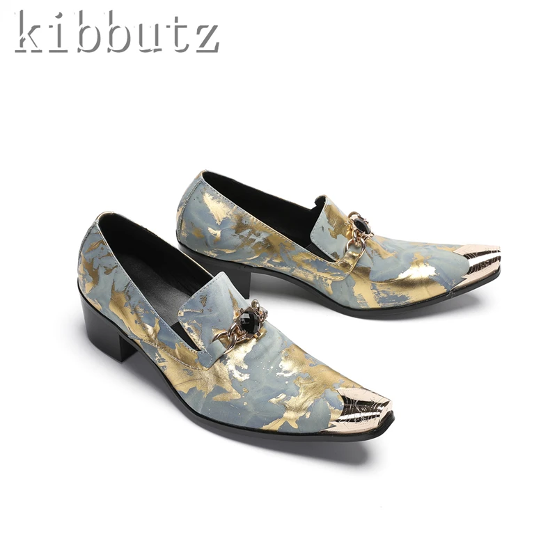 Luxury Handmade Men Shoes Square Toe Gold Prints Genuine Leather Slip On Casual Business Shoes Formal Party Wedding Shoes
Luxury Handmade Men Shoes Square Toe Gold Prints Genuine Leather Slip On Casual Business Shoes Formal Party Wedding Shoes