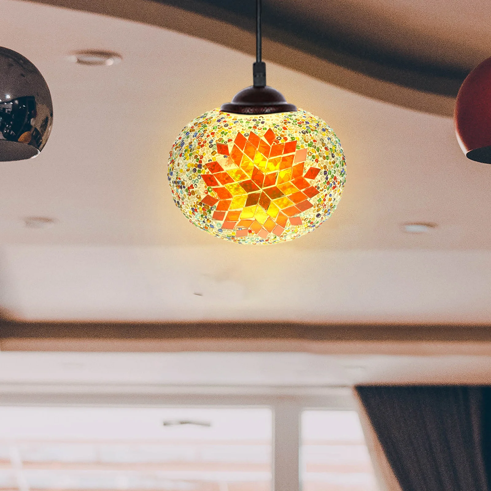 Turkish Lamp Shade Colorful Glass Replacement Globe Mosaic Desk Lamp Shade Decorative Light Diffuser for Home Office Bar
Turkish Lamp Shade Colorful Glass Replacement Globe Mosaic Desk Lamp Shade Decorative Light Diffuser for Home Office Bar