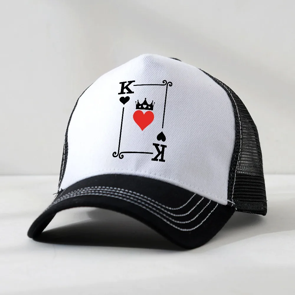 crown King and of Hearts Funny hat Men Women Fashion Novelty Playing Card Baseball Cap breathable Mesh Trucker Hats Gorras
crown King and of Hearts Funny hat Men Women Fashion Novelty Playing Card Baseball Cap breathable Mesh Trucker Hats Gorras
