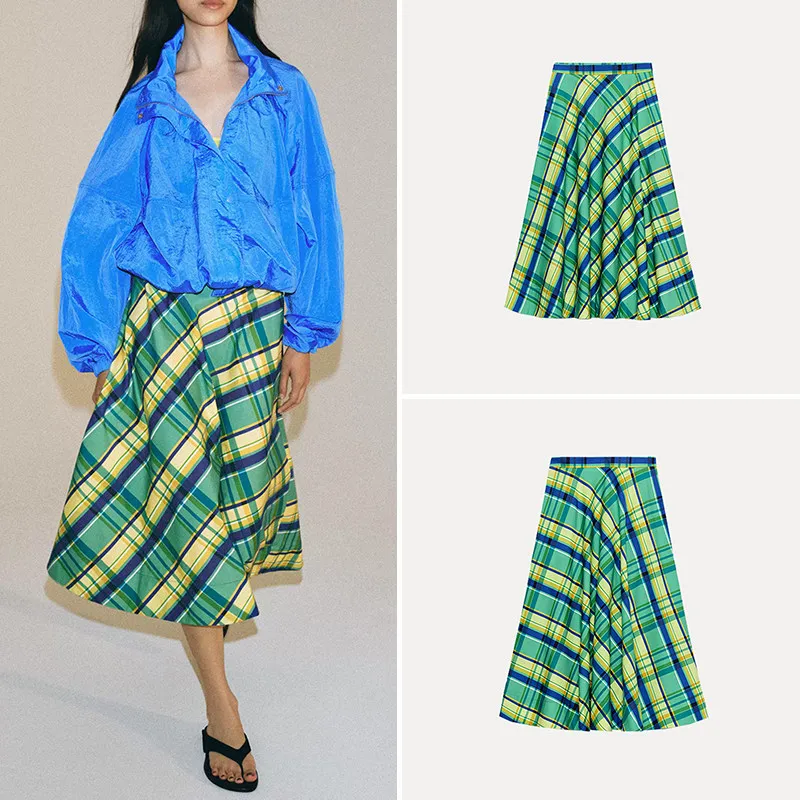 ZADATA 2026 New Women's Plaid A-Line Skirt Personality Matching Style mid Waist Design Standard Version Other Material
ZADATA 2026 New Women's Plaid A-Line Skirt Personality Matching Style mid Waist Design Standard Version Other Material
