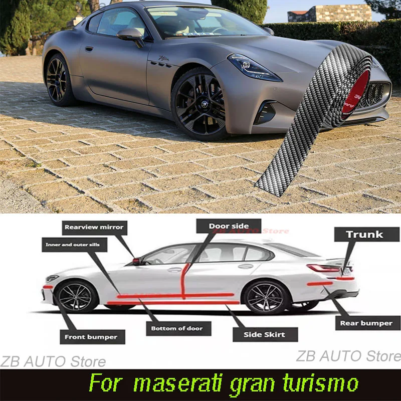 For Maserati Gran Turismo Strong adhesive bumper strip, front and rear lip side skirts, collision and scratch resistant suitable
For Maserati Gran Turismo Strong adhesive bumper strip, front and rear lip side skirts, collision and scratch resistant suitable