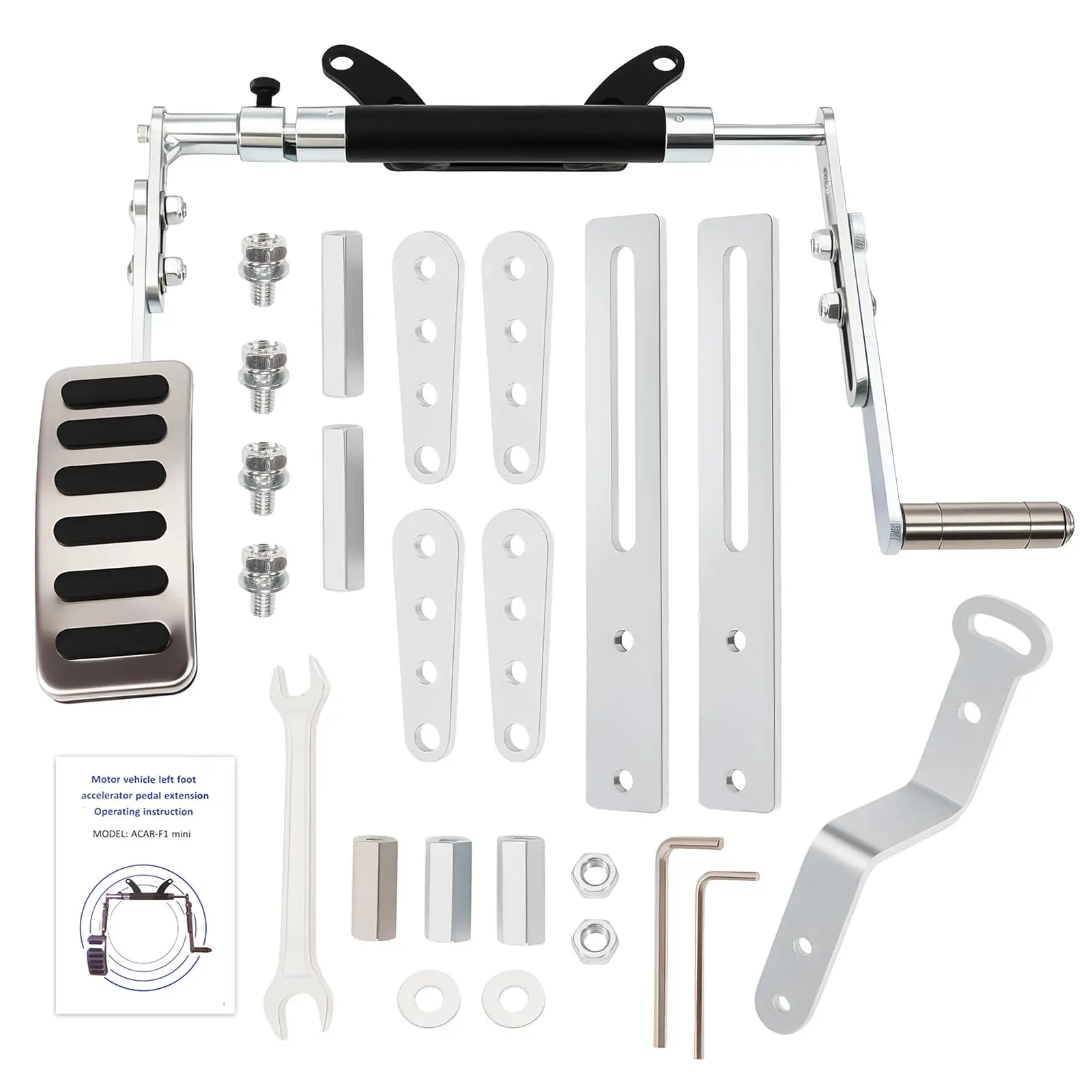 Adjustable Left-Foot Gas Pedal Extension For Automatic Vehicles – Removable Metal Assist With Included Hardware Kit
Adjustable Left-Foot Gas Pedal Extension For Automatic Vehicles – Removable Metal Assist With Included Hardware Kit