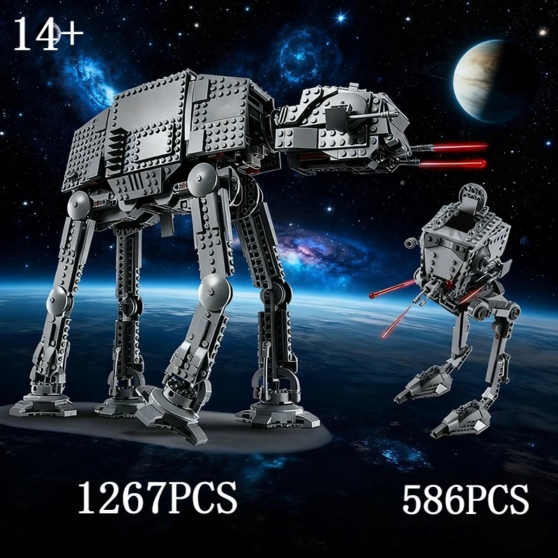 1267PCS Or 586PCS Creative AT-AT Hoth AT-ST Building Blocks With Minifigures Construction Bricks Toy Gift For Adult Kids
1267PCS Or 586PCS Creative AT-AT Hoth AT-ST Building Blocks With Minifigures Construction Bricks Toy Gift For Adult Kids