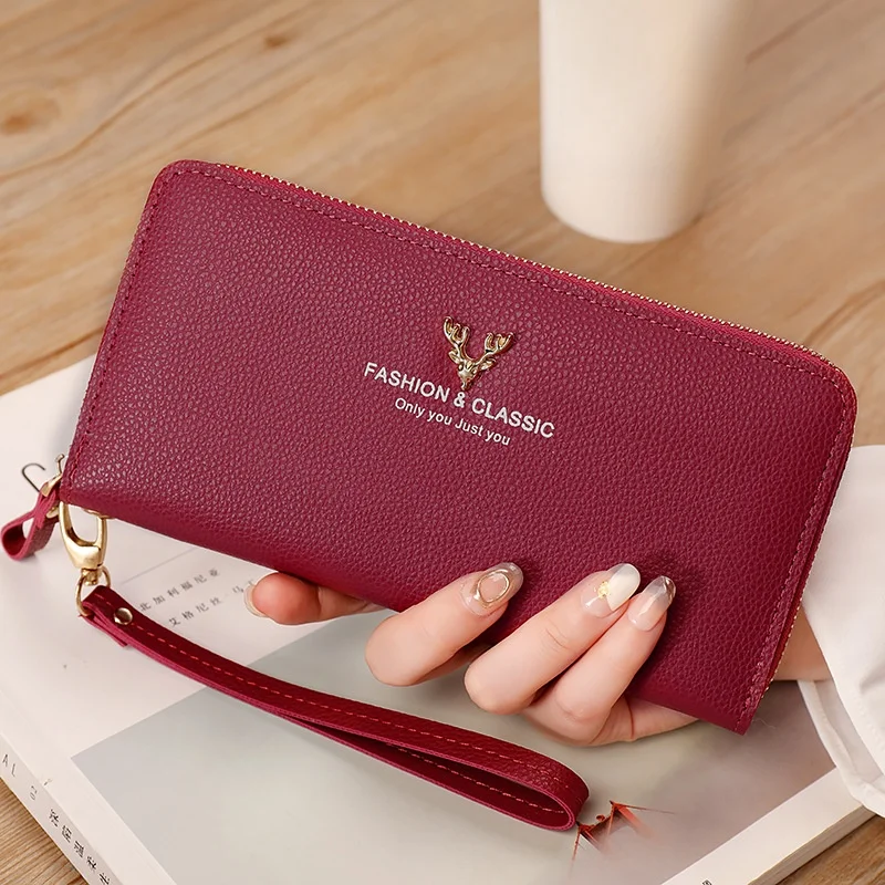 New Ladies Long Zipper PU Leather Wallet Large Capaci Handbag Ele Card Holder Korean Sle Horizontal ape Youth Faion
New Ladies Long Zipper PU Leather Wallet Large Capaci Handbag Ele Card Holder Korean Sle Horizontal ape Youth Faion