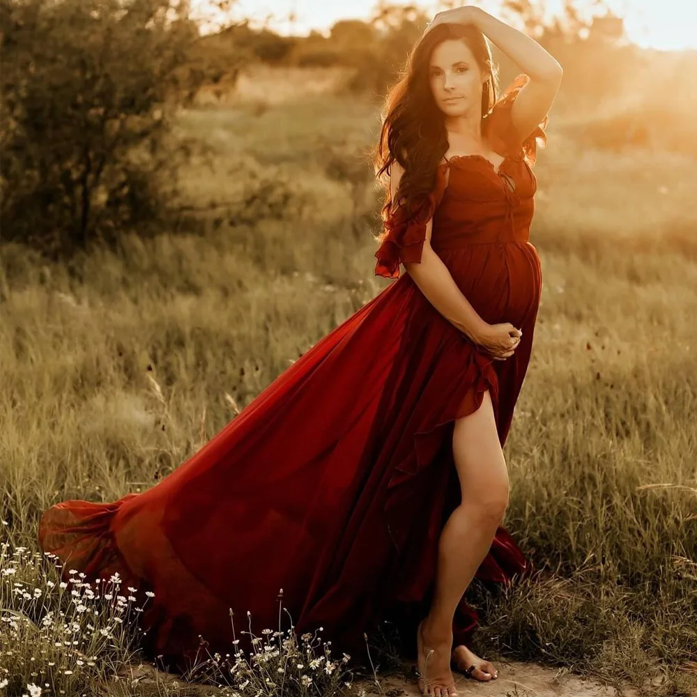 Maternity Photography Photography Studio Costumes Wine Red Elegant Chiffon Dress Photo Shoot Dress For Pregnant Women
Maternity Photography Photography Studio Costumes Wine Red Elegant Chiffon Dress Photo Shoot Dress For Pregnant Women