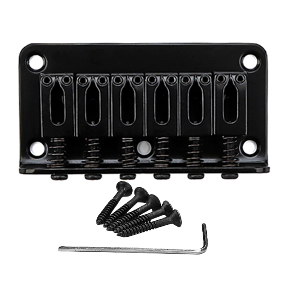 1 set 6 String Bridge 78mm Durable Metal Bridge Black Color Electric Guitar Parts Durable Metal Saddle Tailpiece GA801A
1 set 6 String Bridge 78mm Durable Metal Bridge Black Color Electric Guitar Parts Durable Metal Saddle Tailpiece GA801A