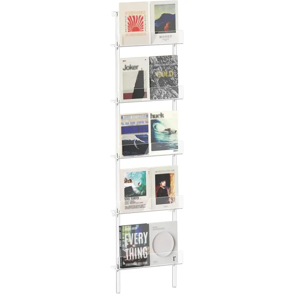 Тонкая 5-ярусная акриловая книжная полка - глубина 3,9 дюйма, ширина 15,8 дюйма, компактное хранение для гостиной, спальни, офиса, прозрачный дизайн, простая в сборке
Тонкая 5-ярусная акриловая книжная полка - глубина 3,9 дюйма, ширина 15,8 дюйма, компактное хранение для гостиной, спальни, офиса, прозрачный дизайн, простая в сборке