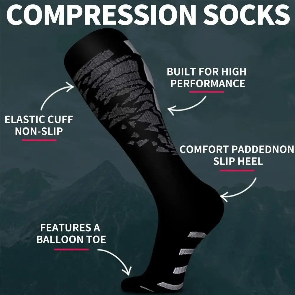 1 Pair Compression Sports Socks for Women and Men - Calf Support Socks for Running Nurses Flight Pregnancy Circulation Athletic
1 Pair Compression Sports Socks for Women and Men - Calf Support Socks for Running Nurses Flight Pregnancy Circulation Athletic