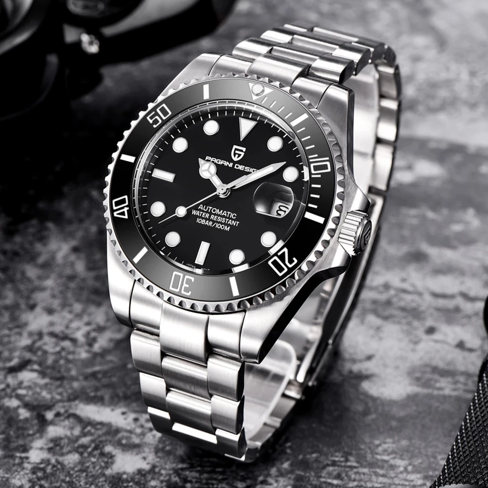 PAGANI DESIGN New JP Mechanical Watch Luxury Sapphire Crystal 100m Men's Steel Diving Automatic Mechanical Watch PD1639
PAGANI DESIGN New JP Mechanical Watch Luxury Sapphire Crystal 100m Men's Steel Diving Automatic Mechanical Watch PD1639