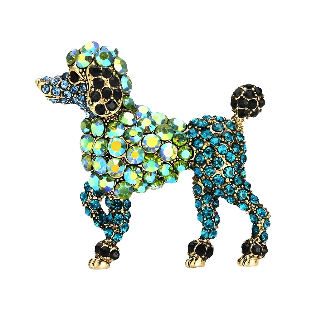Cute Poodle Dogs Brooch Colorful Sparkling Rhinestone Pet Puppy Teddy Design Animal Brooches Pins for Women Girls Birthday Gifts
Cute Poodle Dogs Brooch Colorful Sparkling Rhinestone Pet Puppy Teddy Design Animal Brooches Pins for Women Girls Birthday Gifts