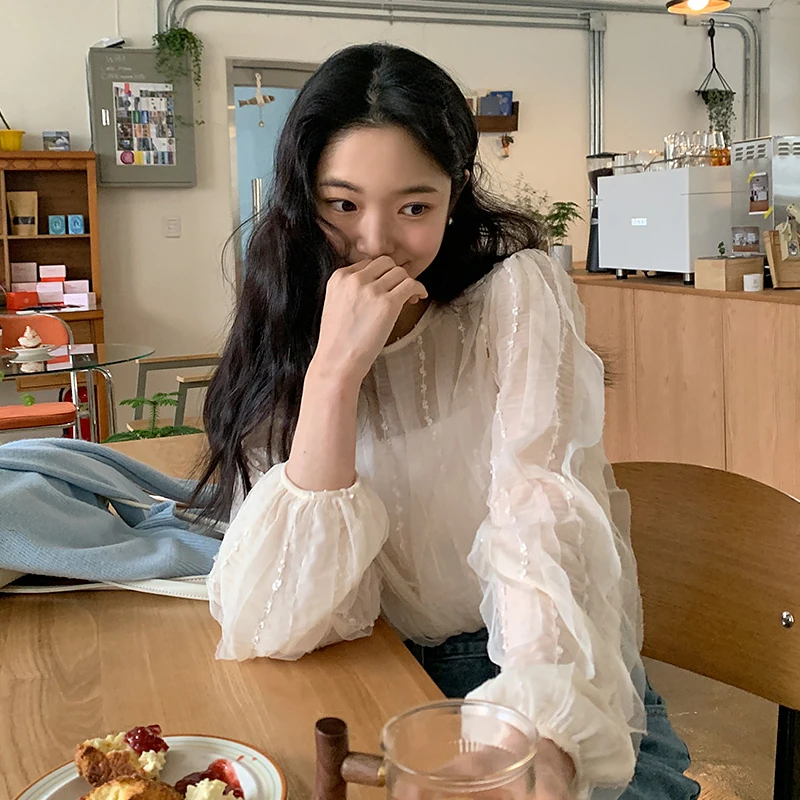 Шикарная кружевная женская свободная посадка круглого цвета с дизайном Ne Bell, нежная осенняя одежда Faion Agel, длинная женская блузка Sve
Шикарная кружевная женская свободная посадка круглого цвета с дизайном Ne Bell, нежная осенняя одежда Faion Agel, длинная женская блузка Sve