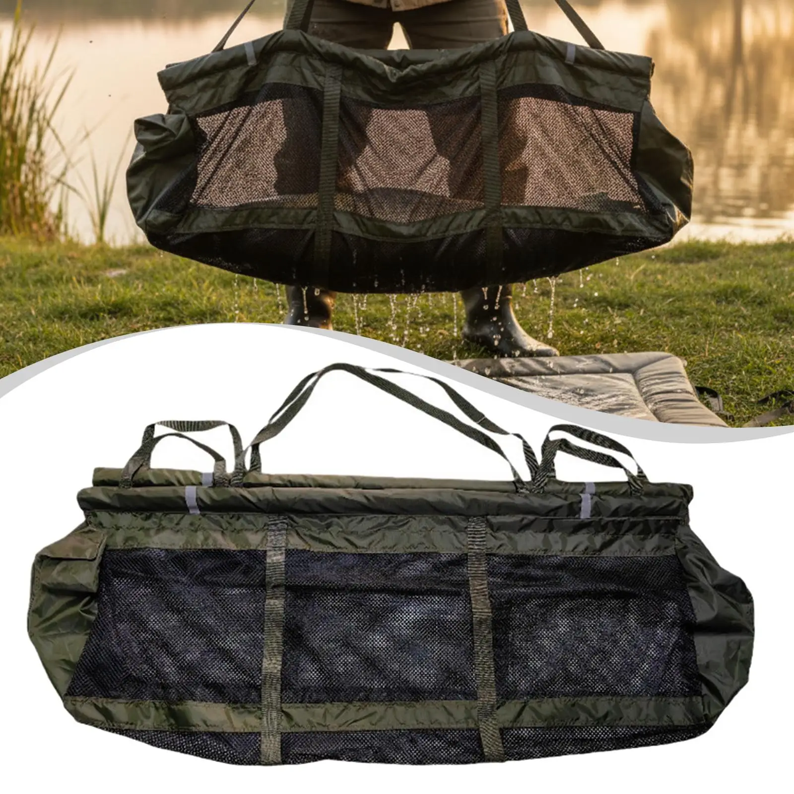 Fishing Sling Accessories Waterproof Heavy Duty Portable Large Capacity Tear Resistant Landing Bag Fish Transport Bag Foldable
Fishing Sling Accessories Waterproof Heavy Duty Portable Large Capacity Tear Resistant Landing Bag Fish Transport Bag Foldable