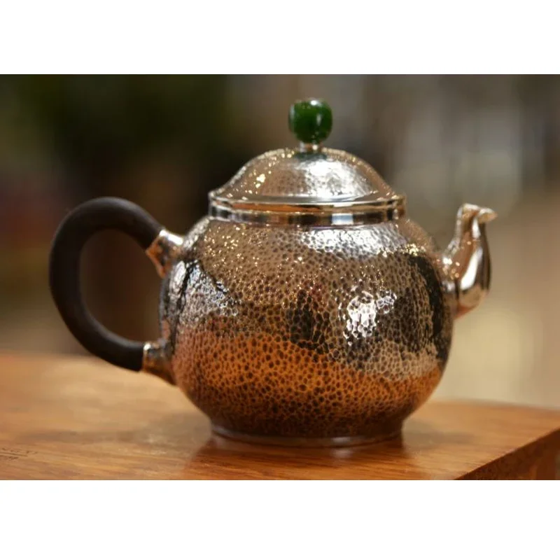 Silver pot 999 sterling silver handmade tea set Japanese retro teapot kettle home tea ceremony Kungfu tea set 110ml
Silver pot 999 sterling silver handmade tea set Japanese retro teapot kettle home tea ceremony Kungfu tea set 110ml
