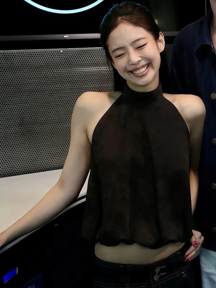 Brown Bal Ne Hanging Vest Belted Waist orts Two-Piece Set for Young Women Summer Faion Outfit ort Sve round Ne
Brown Bal Ne Hanging Vest Belted Waist orts Two-Piece Set for Young Women Summer Faion Outfit ort Sve round Ne