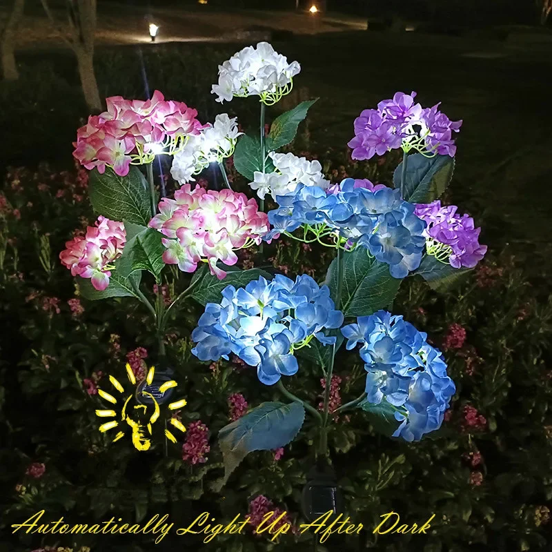 Outdoor Simulation Hydrangea LED Lights Flower Light for Holiday Courtyard Decoration Solar Embroidered Ball Flower Garden Light
Outdoor Simulation Hydrangea LED Lights Flower Light for Holiday Courtyard Decoration Solar Embroidered Ball Flower Garden Light